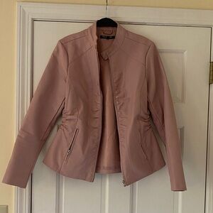 Baccini Light Pink Leather Jacket